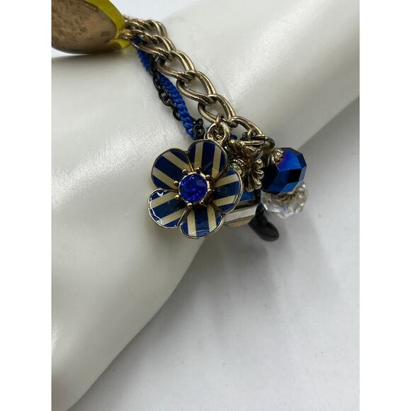 Betsey‎ Johnson Yacht Club Spectator Sailboat Multicolor Half Stretch Bracelet - Picture 4 of 10